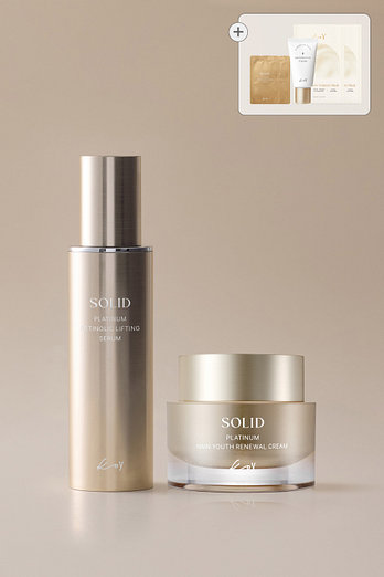 koy [안티에이징 SET] 솔리드 플래티넘 세트 (세럼 50ml + 크림 50ml) + GIFT | 신세계V