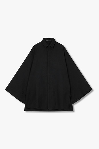 Yohji Yamamoto [FEMME] 플레어 슬리브 히든 버튼업 셔츠 | 신세계V