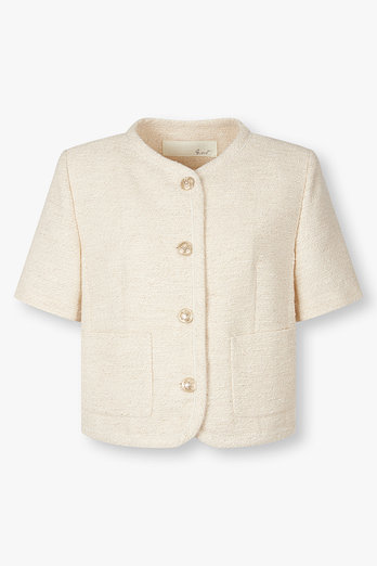 GCUT 트위드 반팔 포켓 자켓 | 신세계V