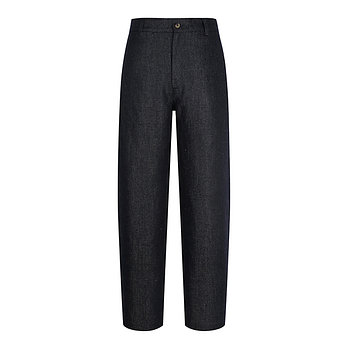 DE BONNE FACTURE [드본팩처] TROUSERS 린넨 벌룬 103 다크네이비 캐주얼 팬츠 QE5SMDBPT103Q66 | 신세계V