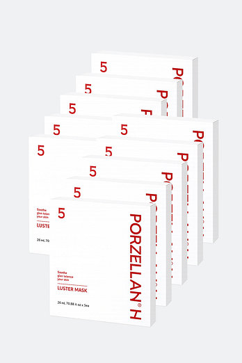 PORZELLAN H [포젤란H] 러스터 마스크팩 (5매) 10세트 | 신세계V