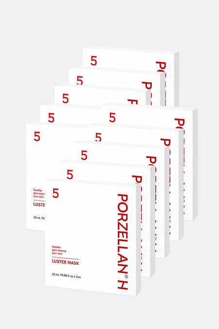 PORZELLAN H [포젤란H] 러스터 마스크팩 (5매) 10세트 | 신세계V