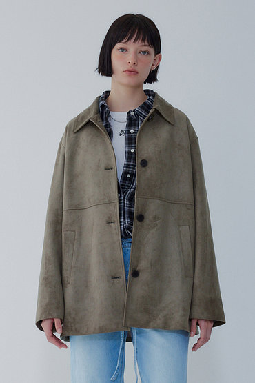 VOICE OF VOICES(보브) 신세틱 스웨이드 오버 핏 자켓 | 신세계V