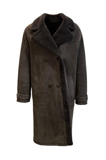 YVES SALOMON [공식] 이브살로몬 더블핏 롱 무스탕 | 신세계V