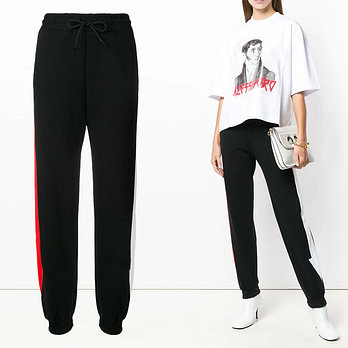 MSGM 11주년 에로우 트랙 팬츠 블랙 2542MDP160Y 184799 99 | 신세계V