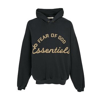 FEAR OF GOD [FEAR OF GOD] 피어오브갓 에센셜 남성 기모 후드티 192SP264461F FADED BLACK | 신세계V