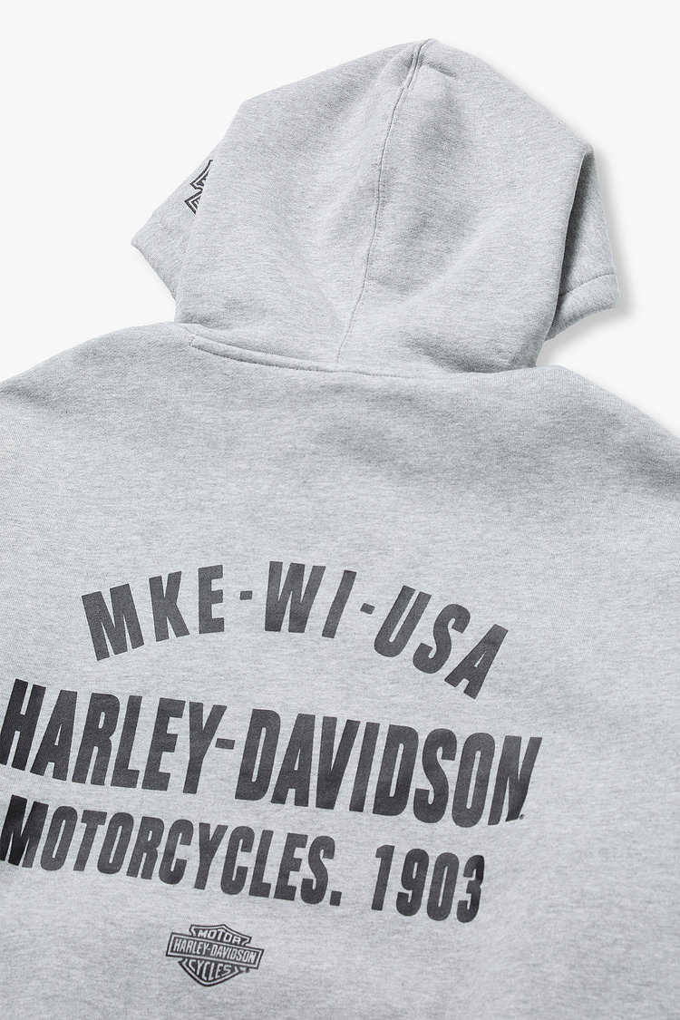 어센틱 기모 후디 멜란지 그레이