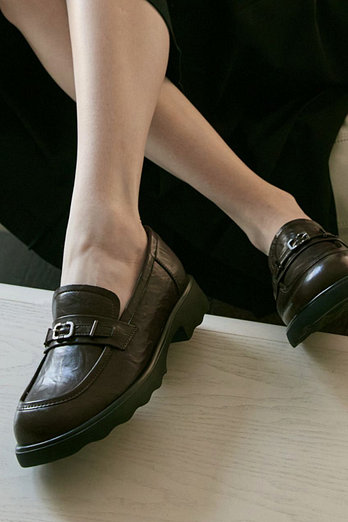 A PIED MARCHE Loire 벨티드 소가죽 로퍼 4cm -PM3028 (2color) | 신세계V