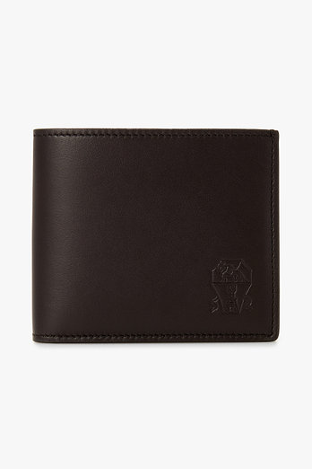 BRUNELLO CUCINELLI 남성 디보싱 로고 레더 폴드 지갑 | 신세계V
