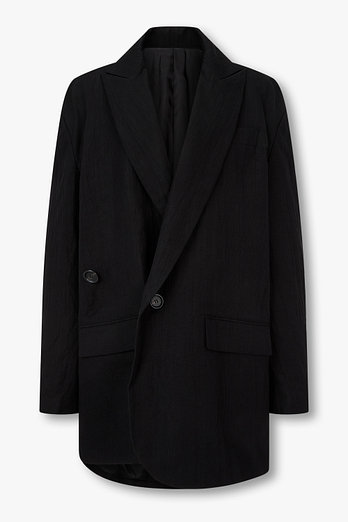 Yohji Yamamoto [REGULATION]린넨 블렌드 링클 오버핏 자켓 | 신세계V