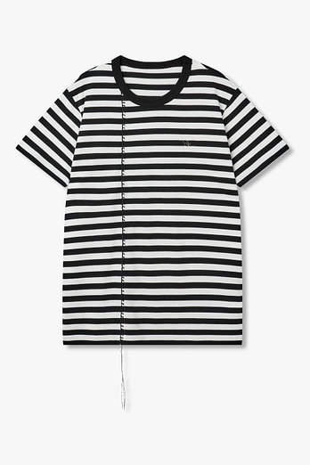 Yohji Yamamoto [Y's]스티치 심 스트라이프 티셔츠 | 신세계V
