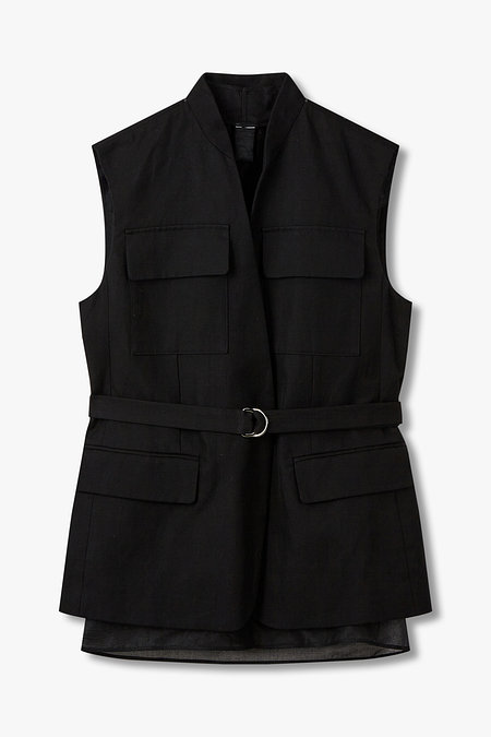 BRUNELLO CUCINELLI 여성 포켓 디테일 벨티드 베스트 | 신세계V