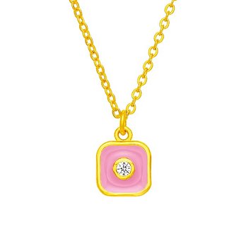 삼성금거래소 [삼성금거래소 MELORA] R컬렉션 24K 컬러풀 스퀘어 목걸이 5.625g | 신세계V
