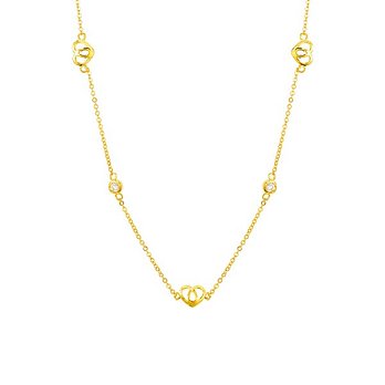 삼성금거래소 [삼성금거래소 MELORA] O컬렉션 24K 하트 큐빅 라운드 목걸이 4.85g | 신세계V