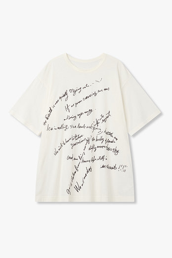 Yohji Yamamoto [FEMME]레터링 프린트 티셔츠 | 신세계V