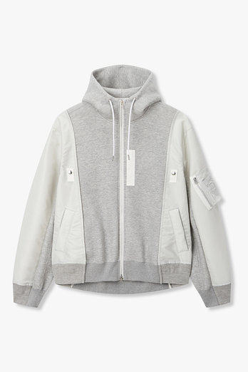 SACAI [CLASSICS]남성 스펀지 스웻 나일론 트윌 후디 자켓 | 신세계V