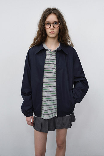 DUNST UNISEX COLLARED BLOUSON JACKET NAVY_UDJU6C112N2 | 신세계V
