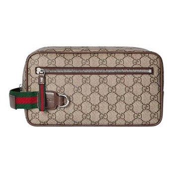 GUCCI [명품] 구찌 남자손가방 파우치 미디엄 GG 코스메틱 베이지 브라운 856041 50189076 | 신세계V