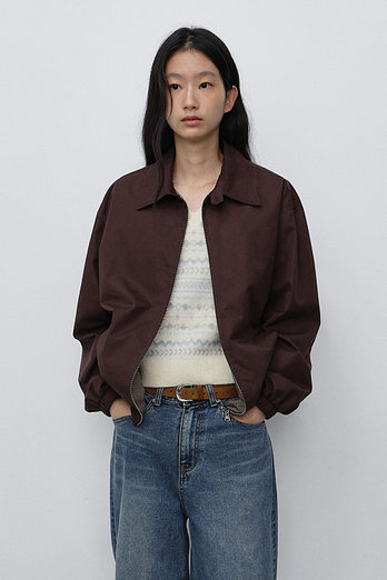 DUNST UNISEX COLLARED BLOUSON JACKET BROWN_UDJU6C112W2 | 신세계V