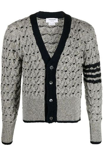 THOM BROWNE 26SS 톰브라운 클래식 4 바 케이블 니트 가디건 MKC542A Y1506 055 LGRAY DOM | 신세계V