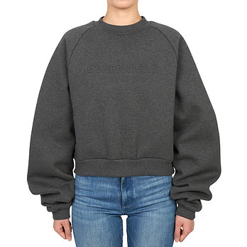 FEAR OF GOD [FEAR OF GOD] 피어오브갓 에센셜 여성 기모 맨투맨 192HO257831FW CHARCOAL HEATHER | 신세계V