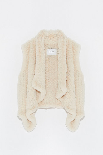 YVES SALOMON [공식] 이브살로몬 토끼털 퍼 조끼 | 신세계V