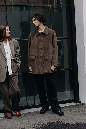 DUNST UNISEX LILY ALTER-SUEDE HALF JACKET ETOUPE KHAKI_M_UDJA5C102K1 | 신세계V