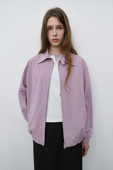 DUNST UNISEX COLLARED BLOUSON JACKET LAVENDER PINK_UDJU6C112P1 | 신세계V