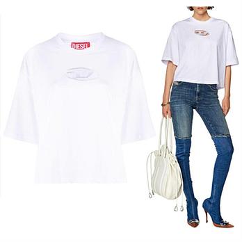 DIESEL 디젤 T-ROWY OD 컷아웃 로고 티셔츠 A11559 0NIAX 100 | 신세계V