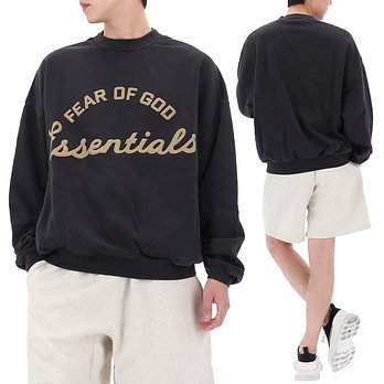 FEAR OF GOD [피어오브갓] 에센셜 트레이닝 90s 크루넥 스웨트셔츠 192SP264451F FADEDBLACK | 신세계V