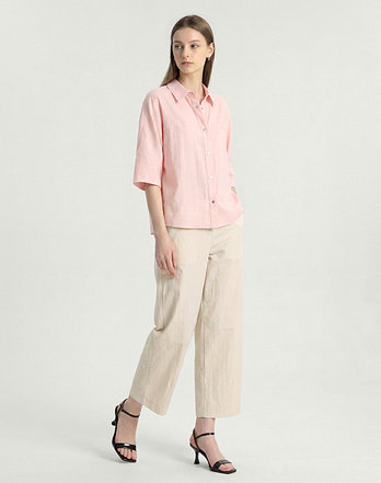DAKS LADIES 크림 커브드 O핏 뒷밴딩 팬츠 (DLPA6B607CR) | 신세계V