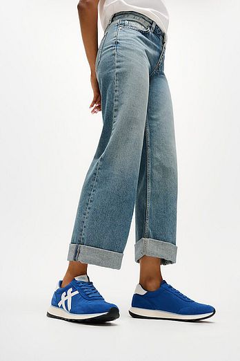 FITFLOP [핏플랍][삼성물산공식] 여성 레트로Q FF 나일론 스웨이드 트레이너  트루 블루/클라우디 블루 (FT69K2N31N) | 신세계V