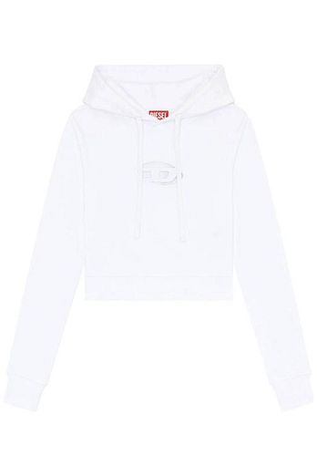 DIESEL 25SS 디젤 F 슬리미 후드 Od 컷 아웃 로고 크롭 후드티셔츠 A157140GRAC100 DOM | 신세계V