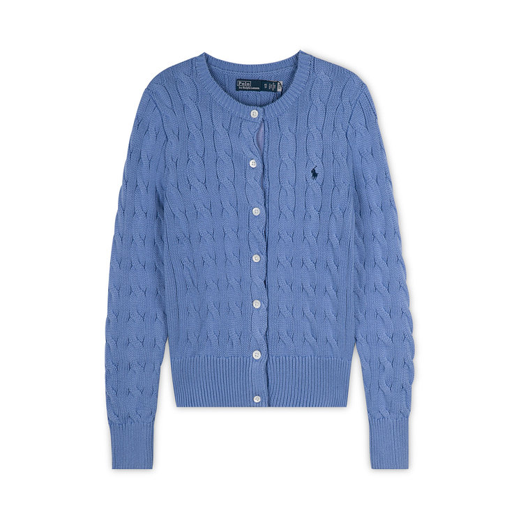 POLO RALPH LAUREN(폴로랄프로렌) 폴로랄프로렌 여성 로고 케이블 블루 가디건 211891643 003 | 신세계V