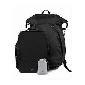 URTH [Urth] Helios Outdoor Backpack 40L Black Large Set 헬리오스 백팩 블랙 + 인서트 + 보호커버 | 신세계V