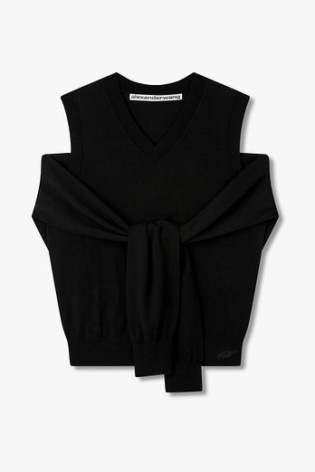ALEXANDERWANG 랩 브이넥 니트 베스트 | 신세계V