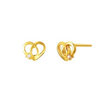 삼성금거래소 [삼성금거래소 MELORA] O컬렉션 24K 하트 사과 귀걸이 1.3g | 신세계V