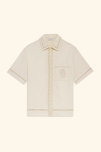 DROLE DE MONSIEUR Chemise Broderie D Miroir Coton D0SCM26208WHM | 신세계V