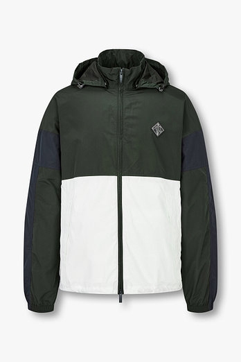 ARMANI EXCHANGE 남성 컬러 블록 디태처블 후드 자켓 | 신세계V