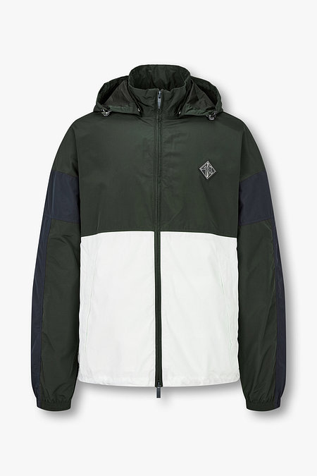 ARMANI EXCHANGE 남성 컬러 블록 디태처블 후드 자켓 | 신세계V