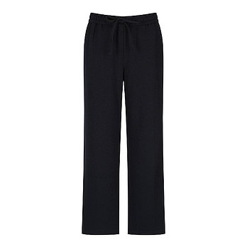 DE BONNE FACTURE [드본팩처] TROUSERS 야크 울 드로우스트링 와이드 301 다크네이비 캐주얼 팬츠 QE5FMDBPT301Q66 | 신세계V