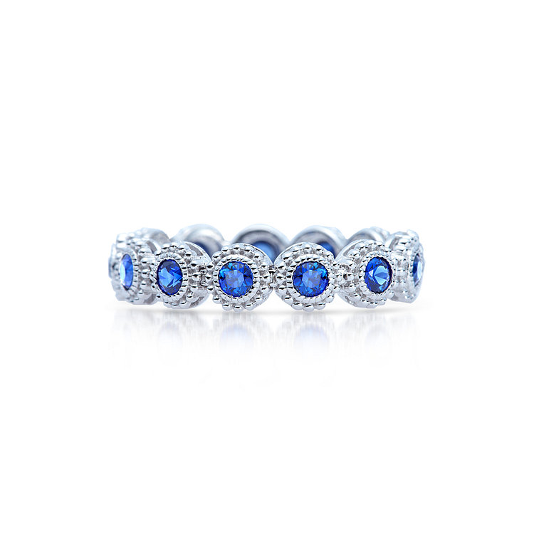 [미꼬] 오션 0.07ct 사파이어 풀 이터너티링