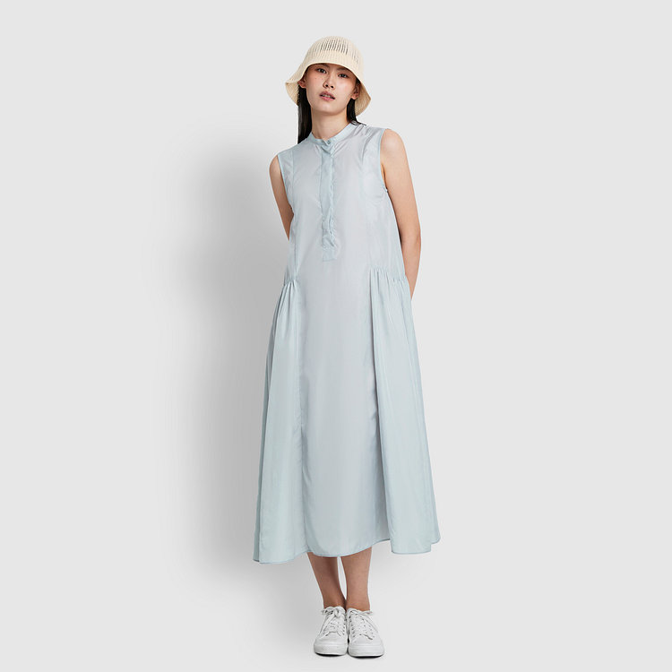 여 소프트 셔링 민소매 원피스