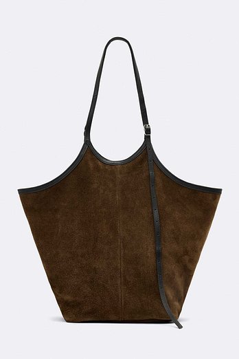 ALLSAINTS 올세인츠 실로 스웨이드 오버스필 토트 W408XF-4072 | 신세계V