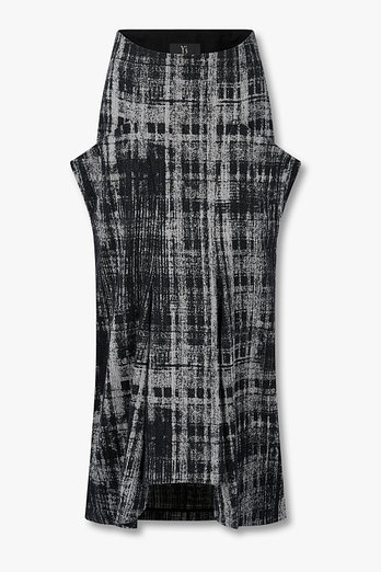 Yohji Yamamoto [Y's]페이디드 플레드 자카드 드롭 스커트 | 신세계V
