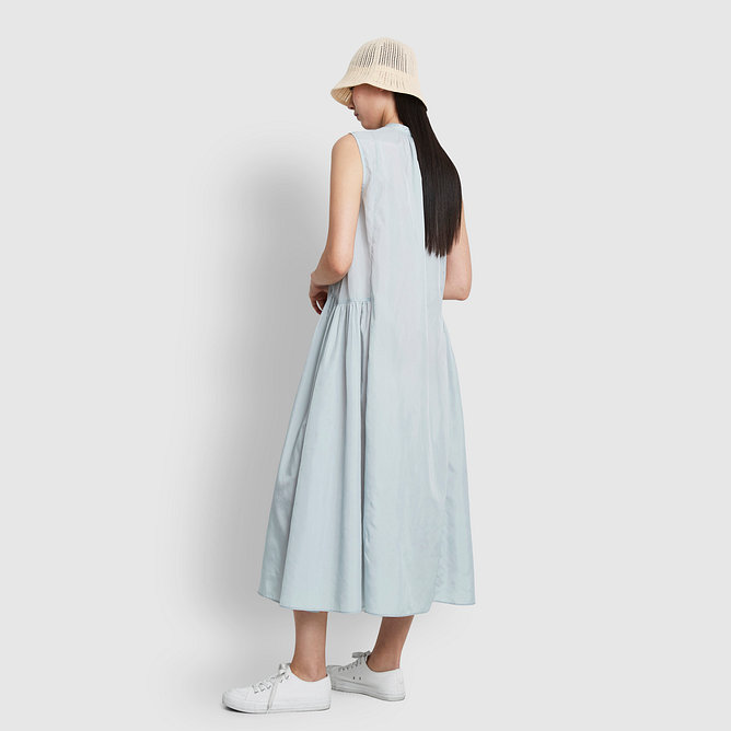 여 소프트 셔링 민소매 원피스