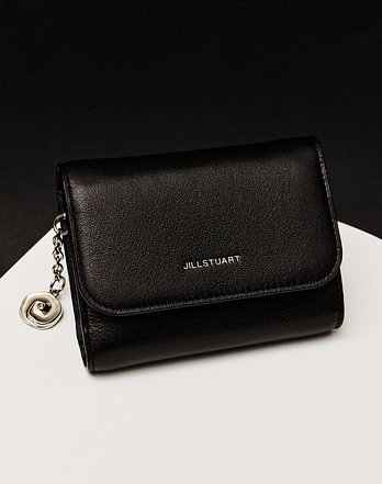 JILLSTUART NEW YORK WOMEN 질스튜어트 뉴욕 액세서리 [ZOE]플라워참장식 소가죽 3단 반지갑 블랙  (JAWA6E701BK) | 신세계V