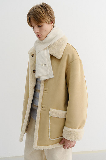 DUNST UNISEX REVERSIBLE SHEARLING JACKET LIGHT BEIGE_M_UDJU5D121I1 | 신세계V