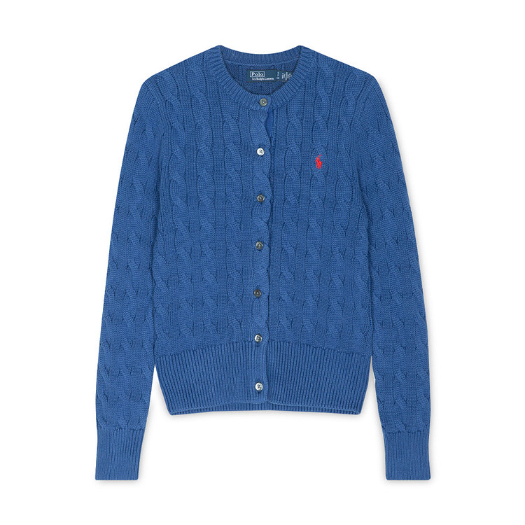 POLO RALPH LAUREN(폴로랄프로렌) 폴로랄프로렌 여성 포니 로고 자수 블루 가디건 211891643 009 | 신세계V