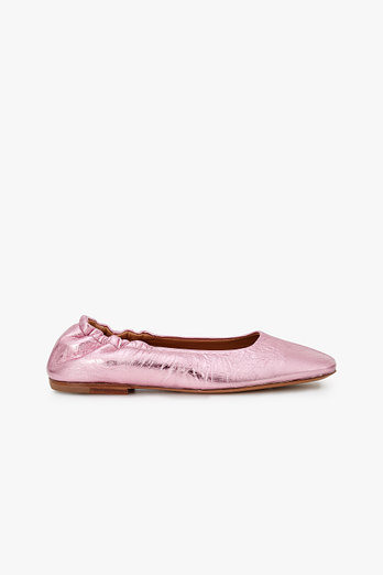 DRIES VAN NOTEN 여성 샤이닝 링클 발레리나 슈즈 | 신세계V